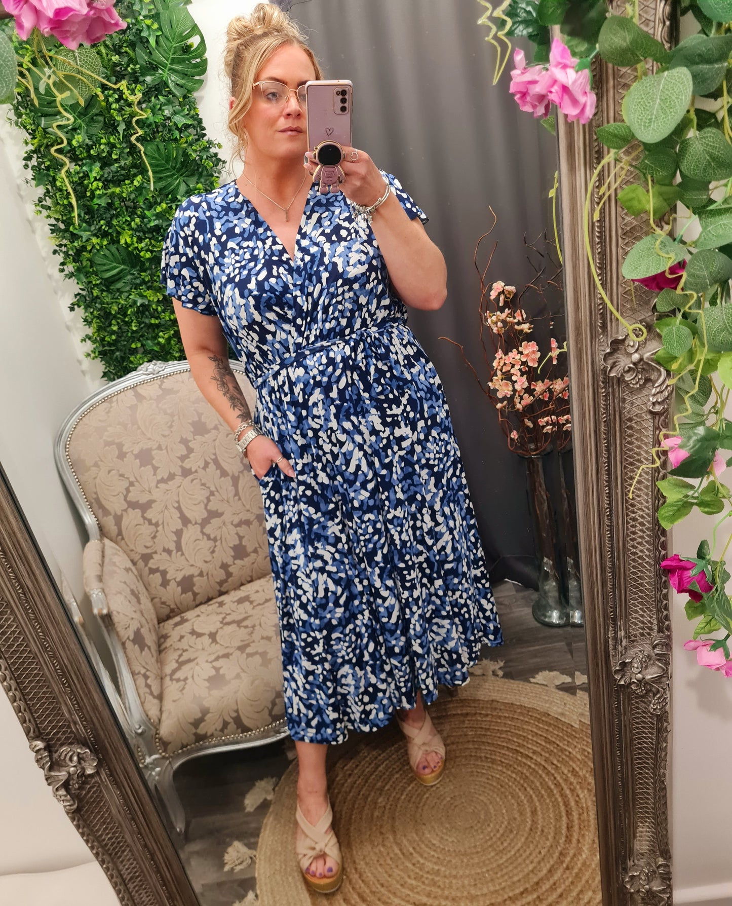 New Curve Wrap Effect Dress