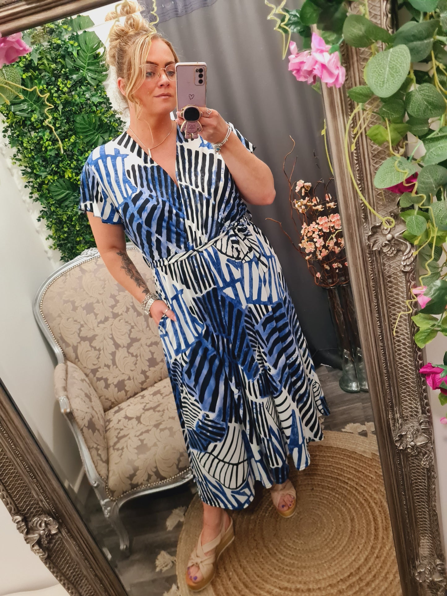 New Curve Wrap Effect Dress