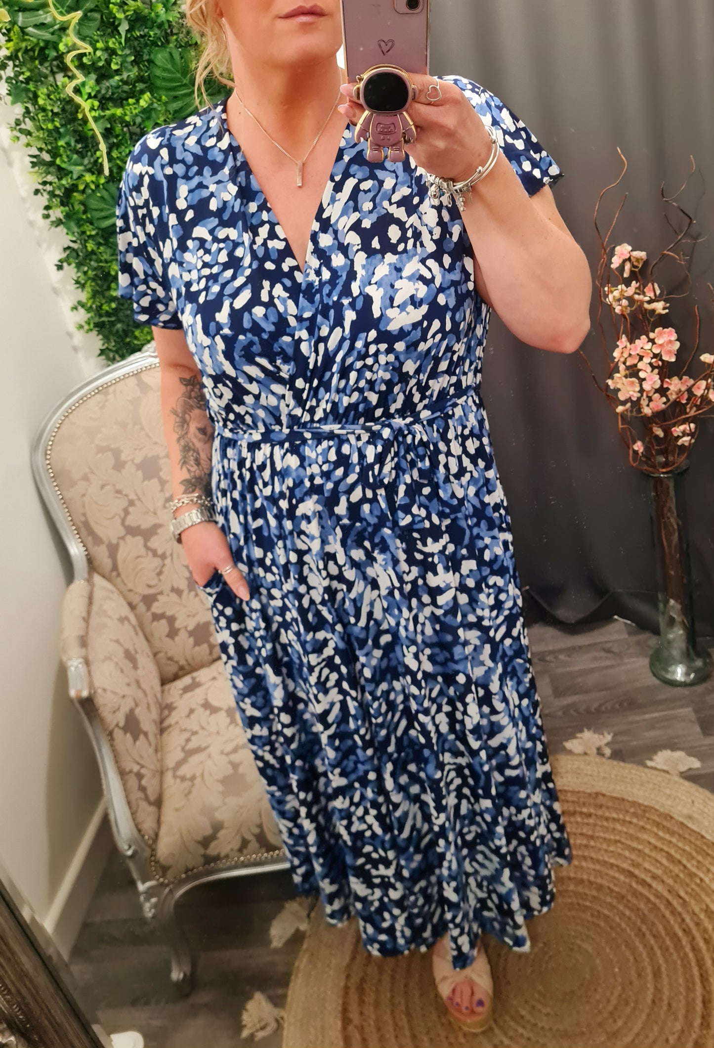 New Curve Wrap Effect Dress