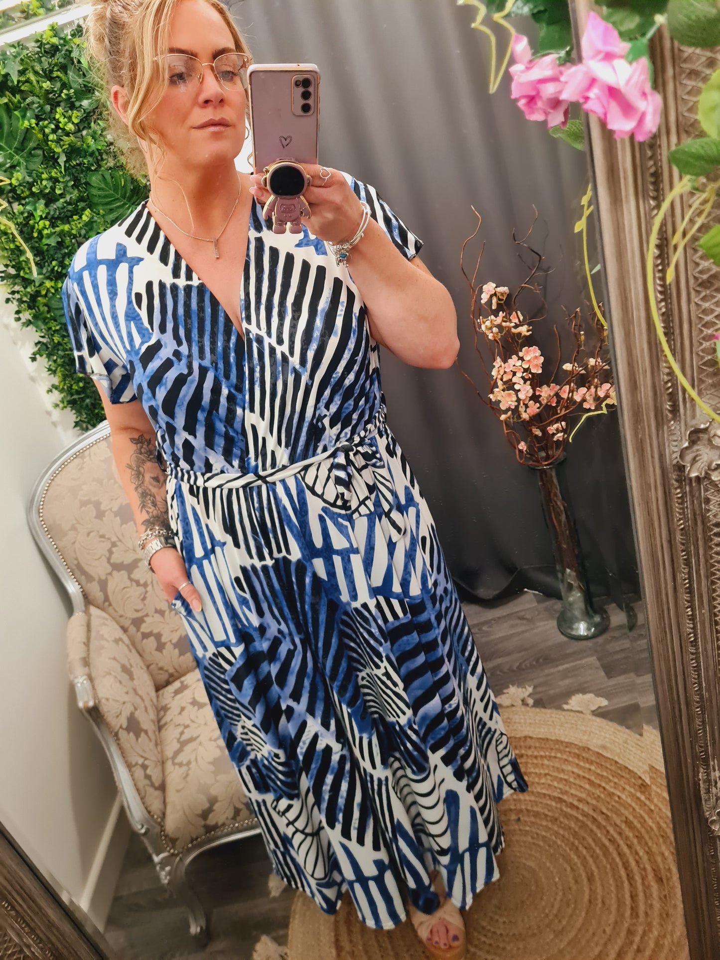New Curve Wrap Effect Dress