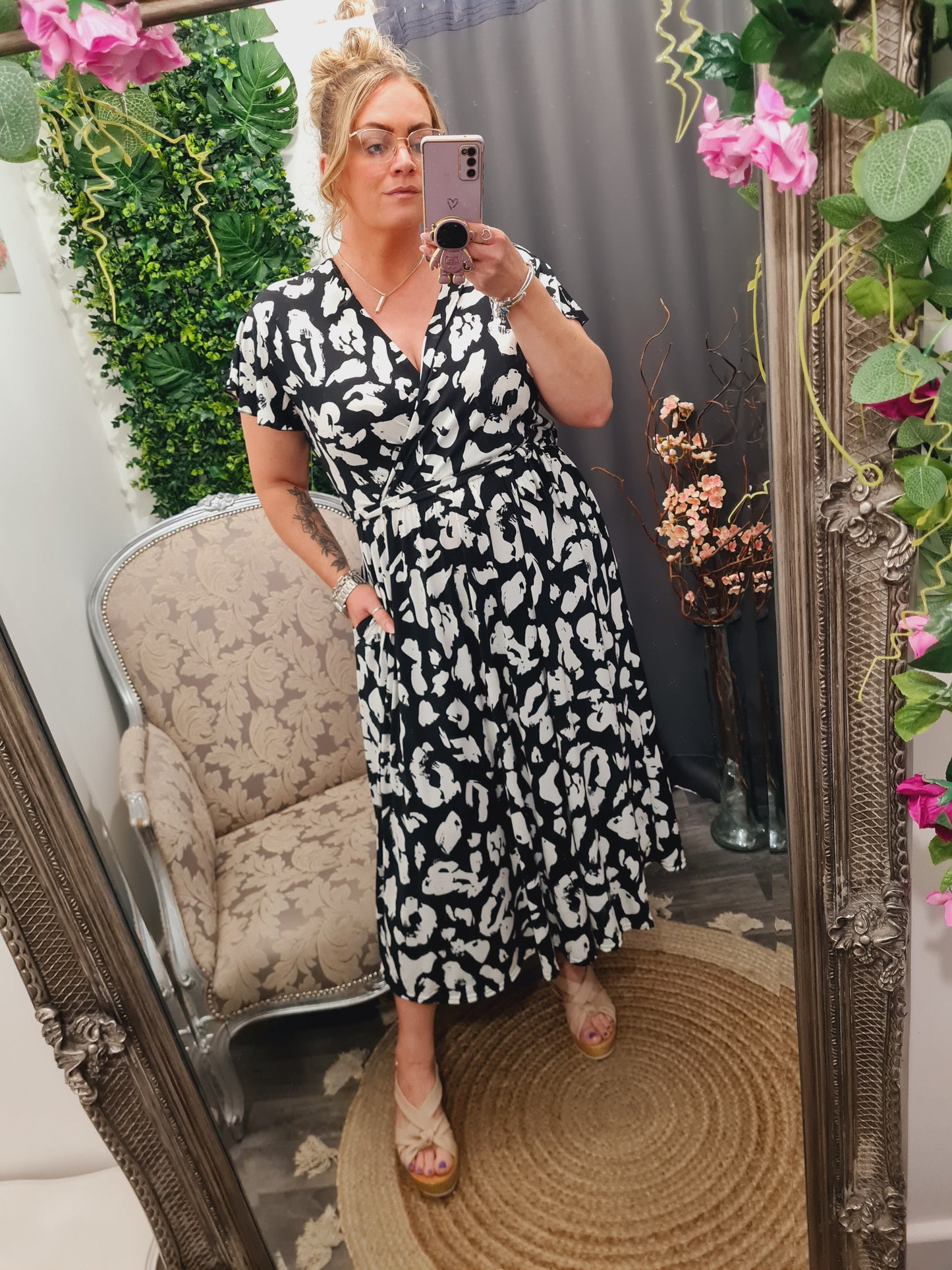New Curve Wrap Effect Dress