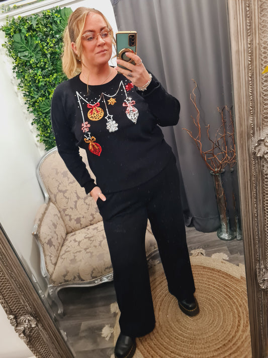 Bauble festive fine knit