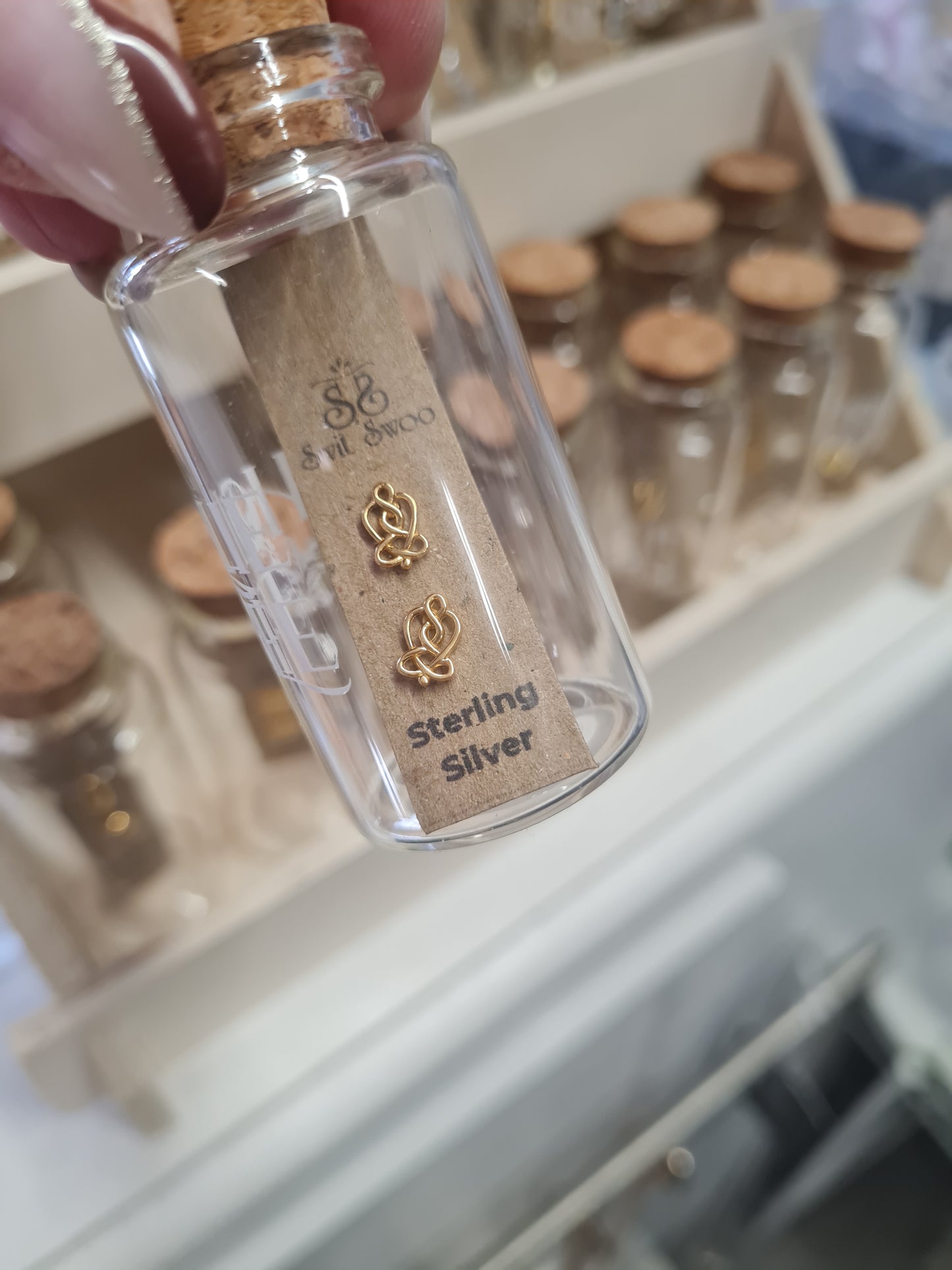 Hollie Tree sterling silver stud earrings