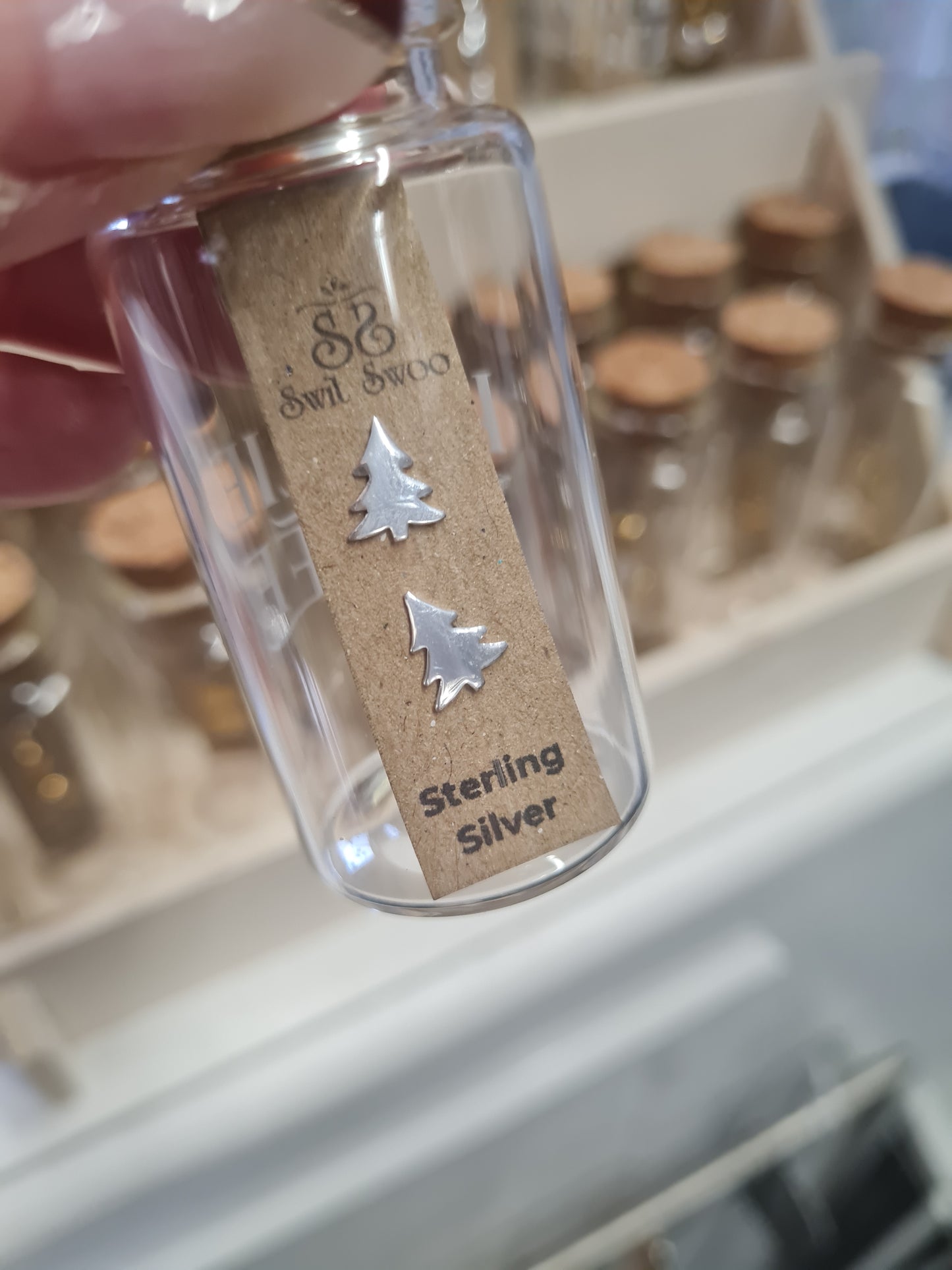 Hollie Tree sterling silver stud earrings