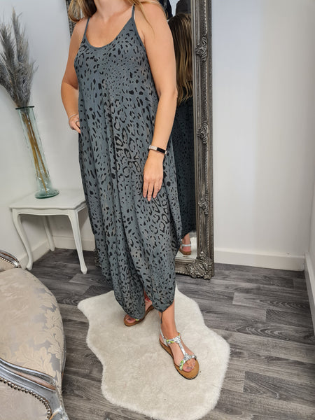 Animal Print Handkerchief Dress