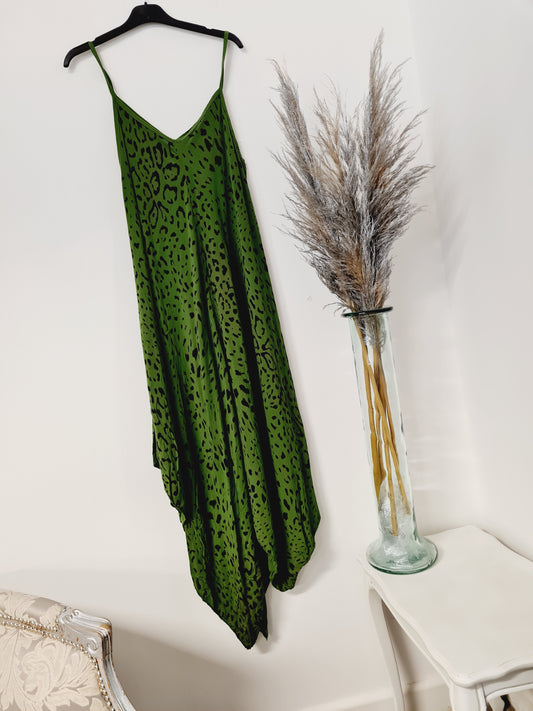 Animal Print Handkerchief Dress