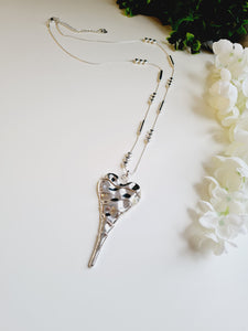 Segmented Heart Necklace 01